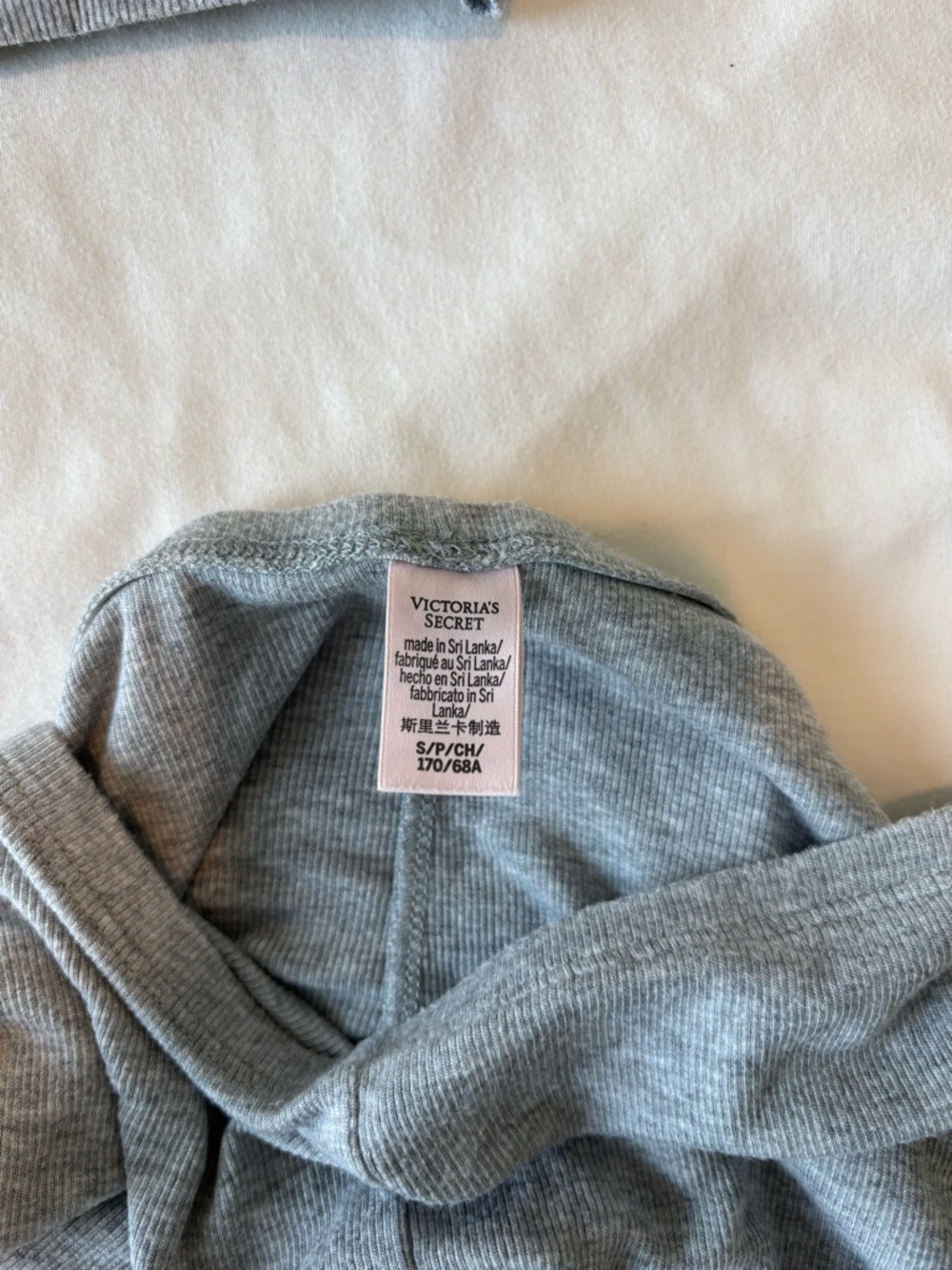 Victoria's Secret Gray Long-Sleeve and Shorts Sleep Set - Picture 3 of 4